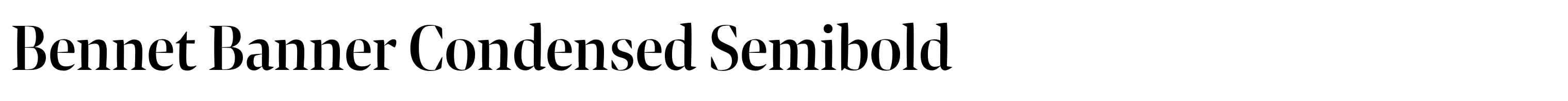 Bennet Banner Condensed Semibold